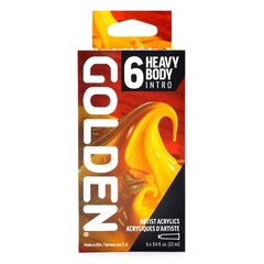 Heavy Body Acrylics, Intro Set, 6 Color, Professional Acrylic Paint