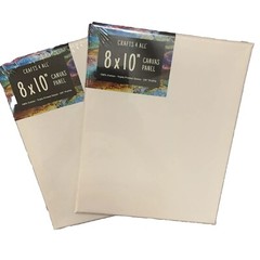 2PC Crafter’s Square White Stretched Canvases, 8×10 in.