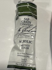 Used 10 Lot M. Graham & Co. Professional Artist Acrylic paint tubes