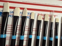 14 Princeton Aspen Long Handle Oil Acrylic Synthetic Paint Brushes NO DOUBLES!!!