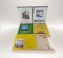 Artist Job Lot 6 Sketch Drawing Pads 14×17 Books 300+ Sheets Total Medium/Heavy