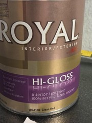 Ace Royal Hi-Gloss Interior/Exterior Acrylic Latex Enamel | Clean Red (1 qt)