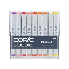 COPIC® Classic 36PC Basic Set (Markers are new, but plastic case is damaged)
