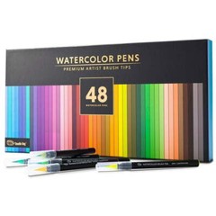 DOODLEHOG Gift Box : 48 Premium Watercolor Brush Pens