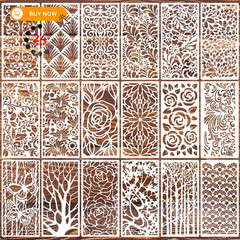 Stencils for Crafts Reusable Texture Background 8 inches x 4