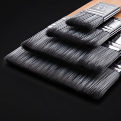 Flat Paddle Paint Brush Set 4 PCS 1-4 Inch Wide Short Handle Oil Acrylic Tool