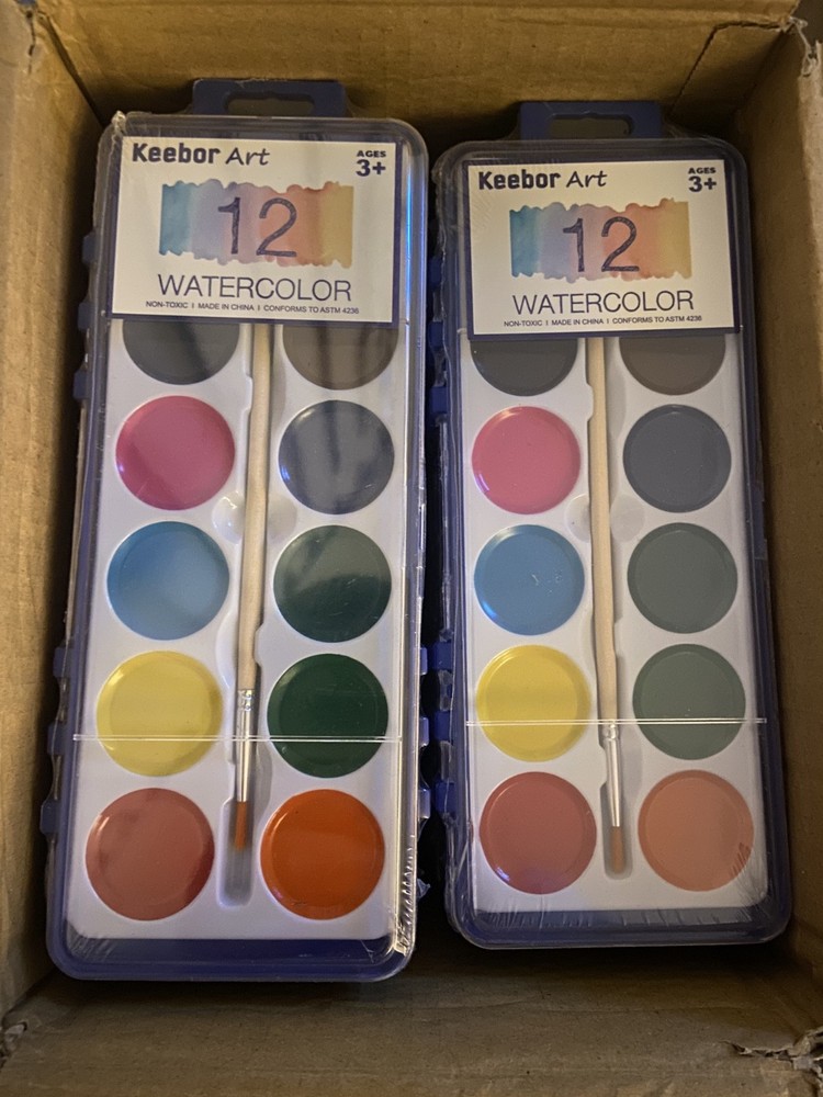 NEW UO Keebor Art Watercolor Paint Pack 12 Colors With Brush Art Crafts