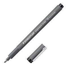 Staedtler Pigment Liner Black Marking Pen Long Metal Tip Waterproof Ink 1 Count
