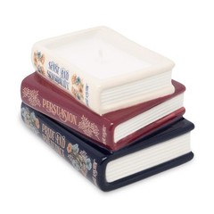 Steel Mill & Co Novelty Shaped Book Theme Scented Candle, 6.5 oz, Jane Austen