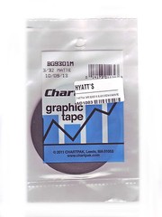 Chartpak Tape BG9301M Black 3/32in x 54yd Rol
