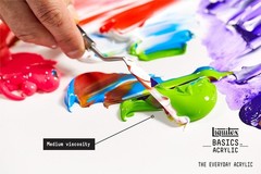 BASICS Acrylic Paint Set: 6 x 22ml Tubes in Primary Colors – Perfect for Artists