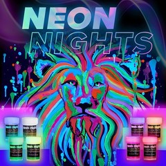 Versatile Glow in The Dark Acrylic Paint Set – 0.7 Fl Oz Bottles for Art & Decor