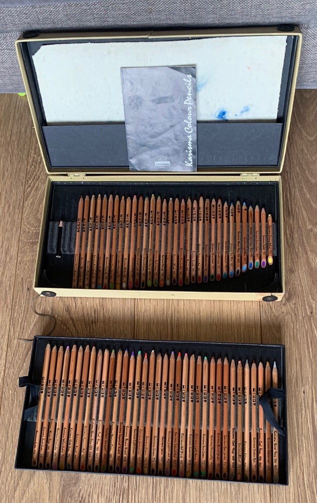 66 Rare Berol English Karisma Colouring Pencils Boxed. Gently Used