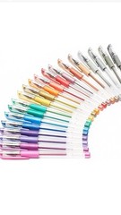 KINGART Metallic Gel Pens 20 Count Smooth Rollerball Vibrant Colors NEW!