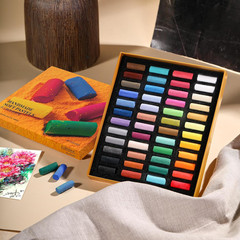 Soft Pastel Set (48 Colors) – Fine Pigments with Smooth Strokes & Strong Colorin