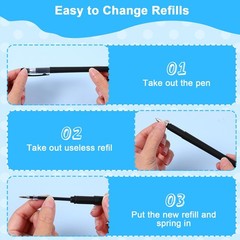 Heclia Magic Pens & Refills for Kids 48 PCS Grooved Book Magic Pens for Child…
