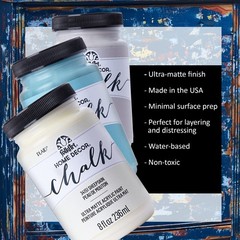 FolkArt Home Décor Chalk Finish Paint Set (2 18 Fl Oz (Pack of 1), Natural