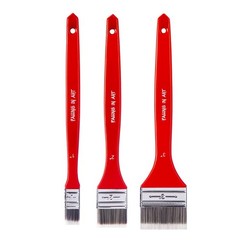 3 PCS Flat Paddle Paint Brush Set Long Handle Oil Acrylic 1/2/3 Inch