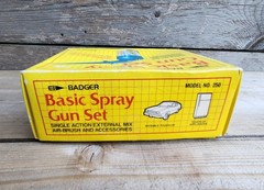 Vintage Badger Basic Spray Gun Set Air-Brush Model No. 250-1 NOS Sealed