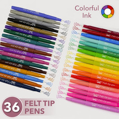 – Felt Tip Pens, 36 Pack, 0.7 Mm, Colorful Felt Tip Pens, Fast Dry | No Smear, P