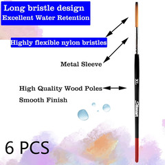 Lettering Quill Brushes, 6 Pcs Lettering Brushes for Sign Painting, Professional