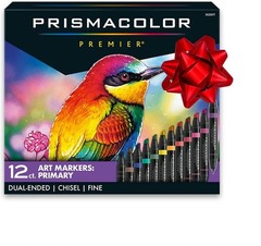 Creative 12-Piece Dual-Ended Art Marker Set – Bold Colors, Fine & Chisel Tips
