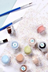 Colourful paint by numbers for adults kits canvas