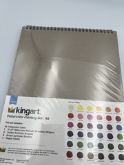 Kingart® Studio Watercolor Pan 36 Colors Sturdy Palette Brushes Watercolor Pad