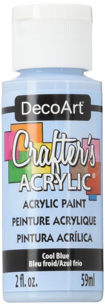 DCA763 Crafters Acrylic Paint 2 Ounce Cool Blue Art Craft Canvas Supply