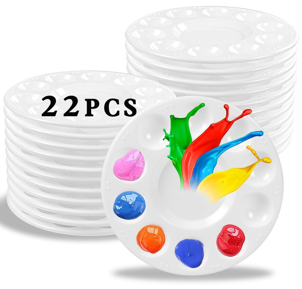 22pcs Paint Palettes, Plastic Tray Palette, Pallets for White