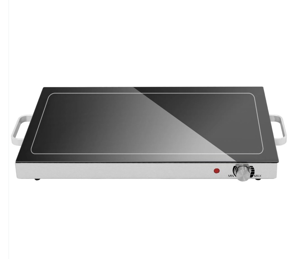 Food Warmer with Adjustable Temperature, Electric Warming Tray with Cool-Touch H