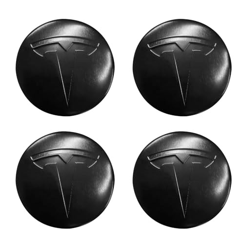 4 Pack Aluminum Waterproof Wheel Cover Center Emblem Sticker for Matte Black