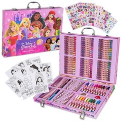 Disney Princess Art Set for Kids Complete Colouring Supplies in Carrying Case