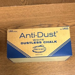 Binney & Smith Anti-Dust White Dustless Chalk 144 Sticks Non-Toxic MPN 1405