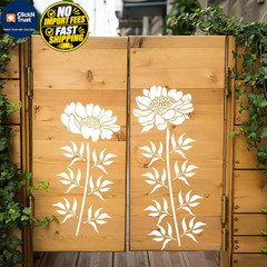 6 Pcs Large Flower Stencils for Painting, 5.9 X 13.7 Inch Large, White