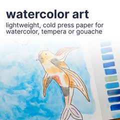Strathmore 200 Series Watercolor Paper, Tape Bound Pad, 11×15 11×15, White