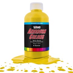 US Art Supply 8-Ounce Opaque Bright Yellow Airbrush Paint