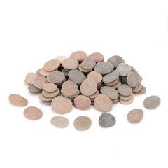 232-240 PCS Craft Rocks, 1.3-2.2 Round Grey Rocks, 18 Pounds