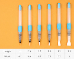 YULART Water Brush Pen 6pcs Set for Watercolor Painting Calligraphy
