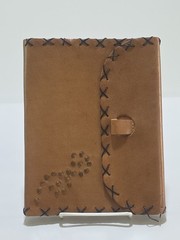 Brown Leather Stiched And Studded 8″x6″ Inch Journal-Art Sketch Book Thick Paper
