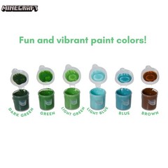 Minecraft Art Craft Kit For Kids Canvas Painting Set With 3 Canvases And Paint