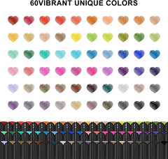 Fineliner Pens, 60 Colors Fine Liner Colourful Pens Set 0.4Mm Fine Tip Colored P