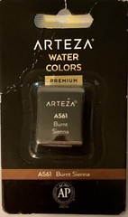 Arteza Premium Water Colors A561 Burnt Sienna Half-Pans Single Color ARTZ-9702