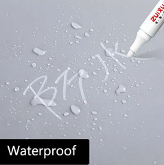 5PCS White Oily Marker Pens Waterproof 2.0mm Gel Ink DIY Art Drawing Set – NEW
