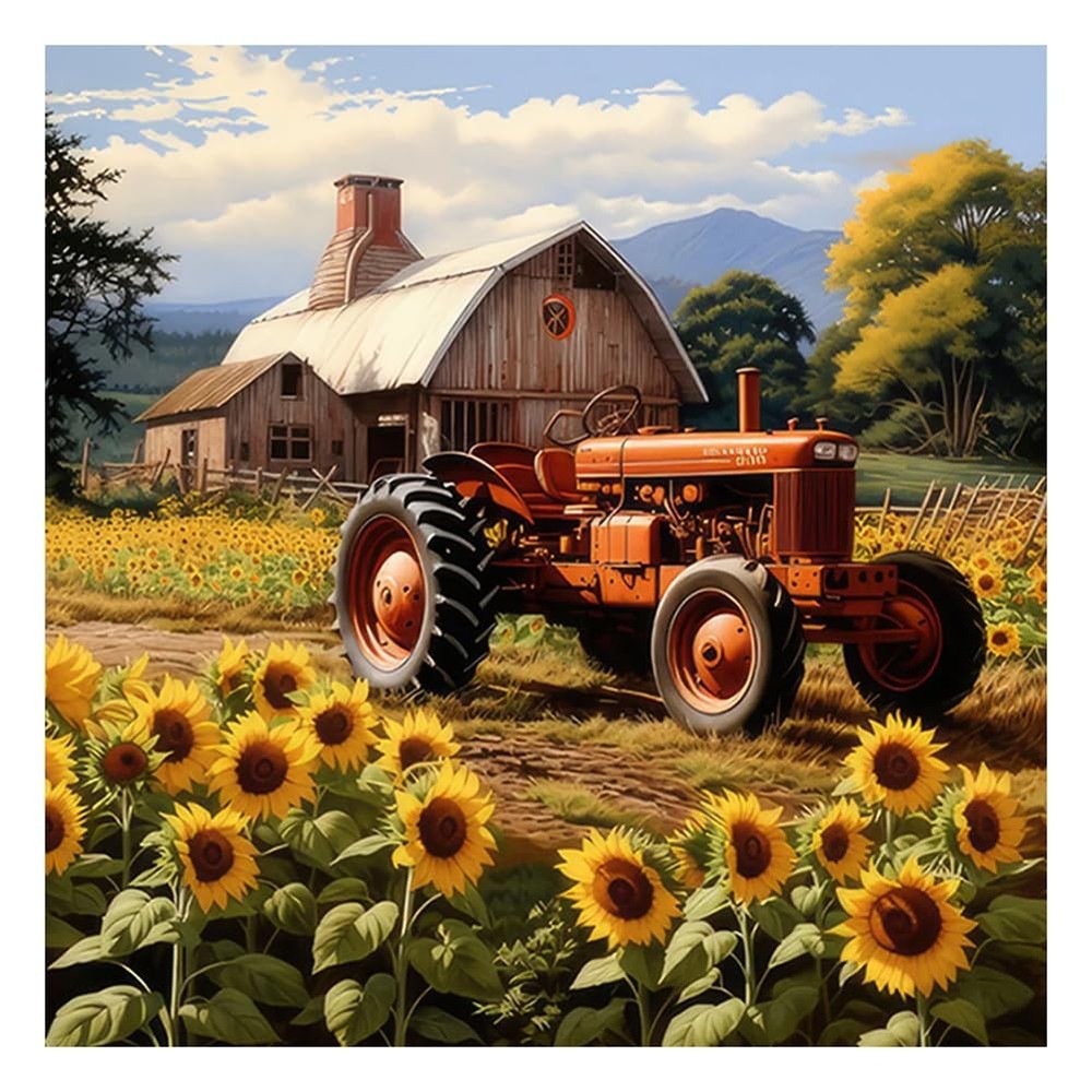FHBUBPUP Farm Life Diamond Painting Kits 30 cm x 30 x 0.1 cm, Multicolored