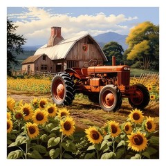 FHBUBPUP Farm Life Diamond Painting Kits 30 cm x 30 x 0.1 cm, Multicolored