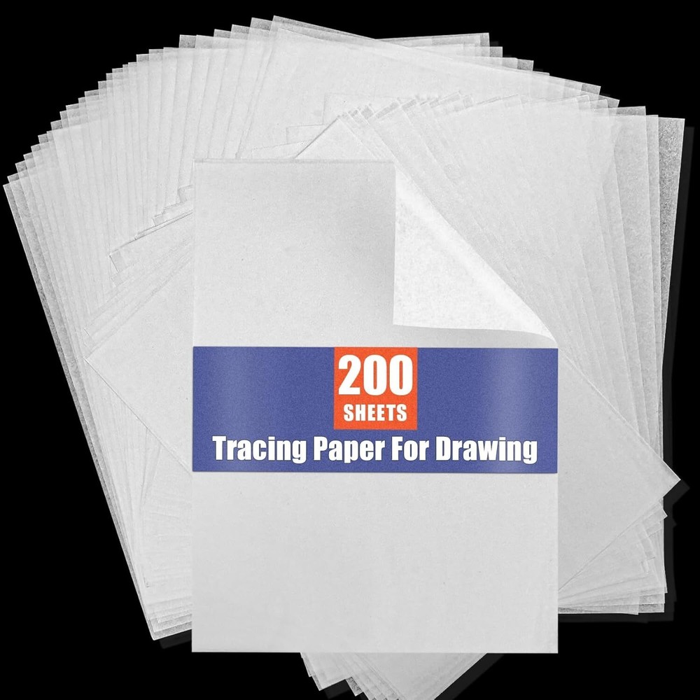 Tracing Paper for Drawing Trace Paper – 200 Sheets White Translucent Traci