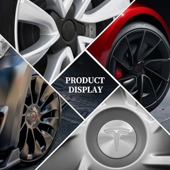 4 Pack Aluminum Waterproof Wheel Cover Center Emblem Sticker for Matte Black
