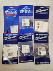 BADGER 200 SINGLE ACTION AIRBRUSH DELUXE SET *NEW* with 6 NEW attachments