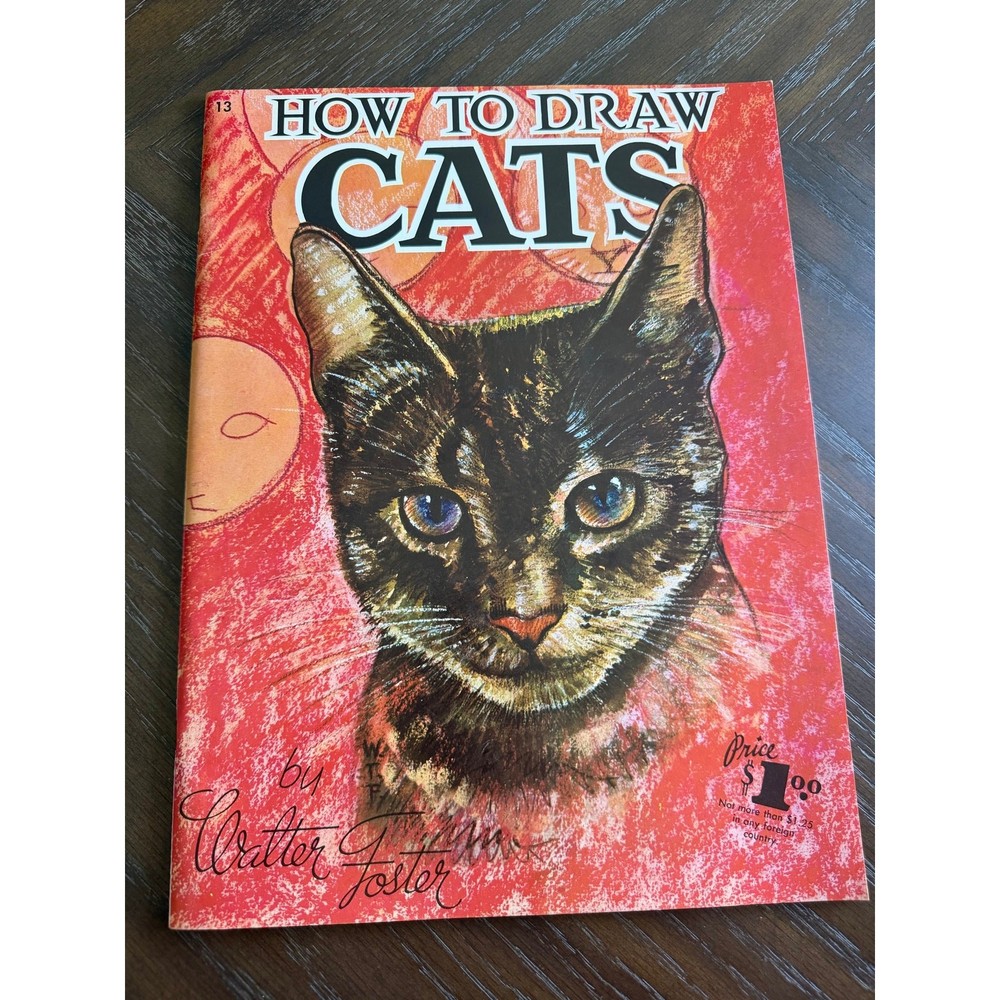 Vintage Walter Foster How to Draw Cats #13 Art Instruction Drawing Book